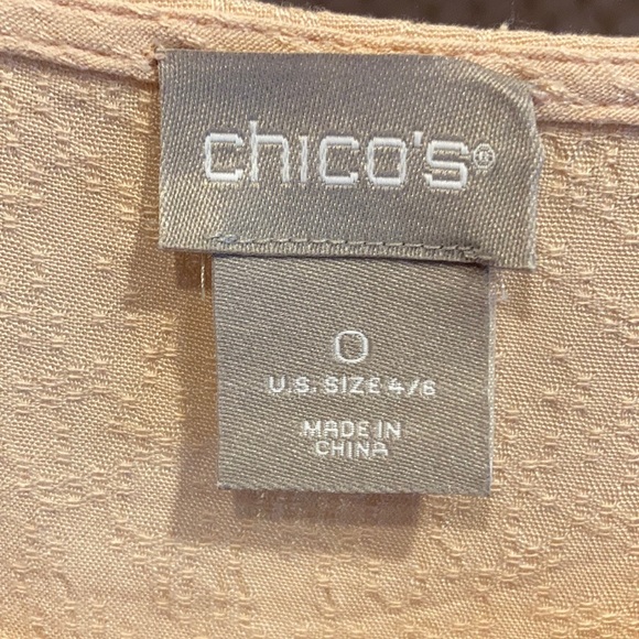 Chico’s - peach colored blouse - Picture 3 of 4